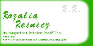 rozalia reinicz business card